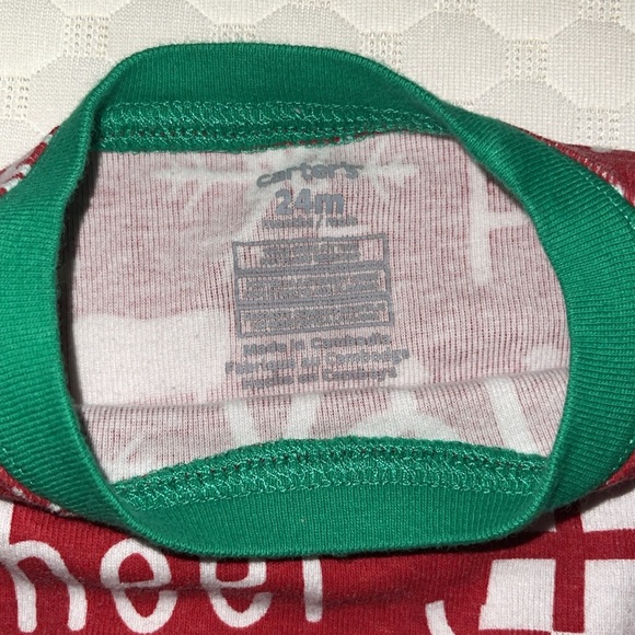 Carter’s CHRISTMAS PAJAMAS sleepwear  Two Piece Set Christmas Print 24M - Picture 12 of 14